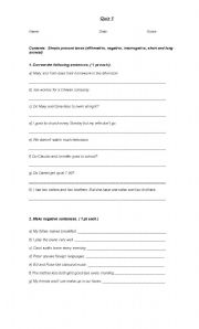 English worksheet: Present Simple Quiz
