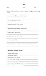 English Worksheet: Present Simple Quiz