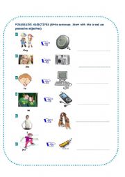 English Worksheet: possessive adjectives