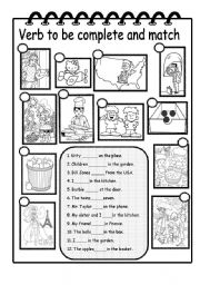 English Worksheet: To Be