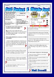 English Worksheet: Past Perfect VS Simple Past