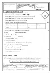 Mid term test 1 8th form 