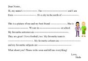 English Worksheet: information about yourself.