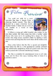 English Worksheet: Reading - Film Review : A Simple Wish