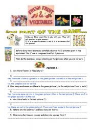 English Worksheet: magic fruit & vegetables part 2