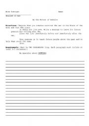 English Worksheet: Waters of Babylon