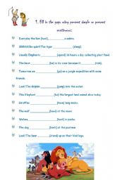 English Worksheet: Present simple and present continuous