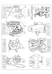 English Worksheet: Mini Book Halloween 