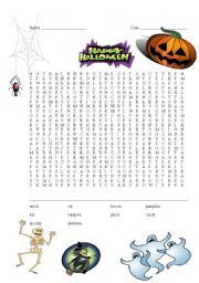 halloween word search