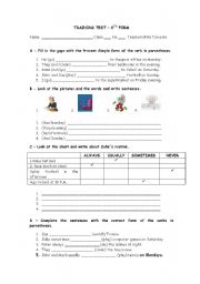 English Worksheet: Simple Present