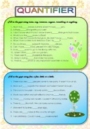 English Worksheet: Quentifier worksheet