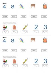 English worksheet: numbers