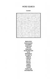 English worksheet: Word search London