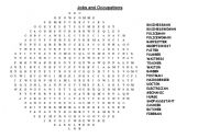 English Worksheet: Job and Occupation Word Search