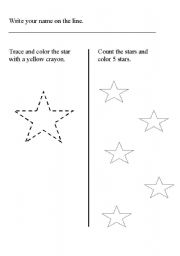 English Worksheet: Stars