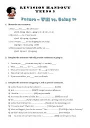 Revision Handout! (pre-intermediate level)