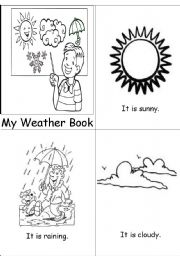 English Worksheet: My Weather Booklet