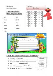 English Worksheet: LAST WEEKEND