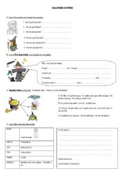 English Worksheet: halloween activities