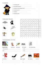 English Worksheet: halloween activities