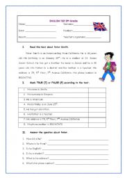 English Worksheet: English Test 