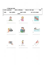 English Worksheet: Outdoor activities