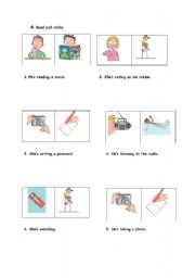 English worksheet: Outdoor activities