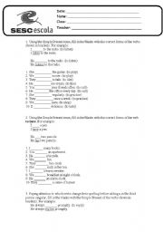 English Worksheet: Simple present