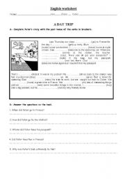 English Worksheet: A Day Trip