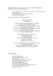English Worksheet: the logical song 