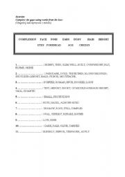 English Worksheet: Physical appearance/parts of the body