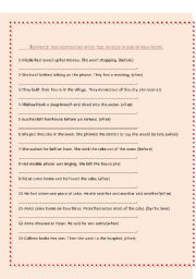 English Worksheet: adverbial clauses