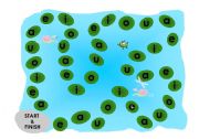 English Worksheet: Frog Hop board and Instructions