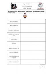 English Worksheet: 