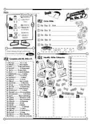 English Worksheet: Grammar Focus Series_07 HE SHE IT (Fully Editable + Key)