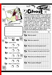 English Worksheet: RC Series Level 01_Scary Edition_07 Ghost (Fully Editable + Key)
