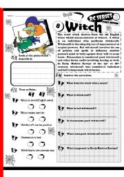 English Worksheet: RC Series Level 01_Scary Edition_08 Witch (Fully Editable + Key)