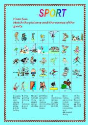 English Worksheet: SPORT FUN
