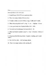 English worksheet: parenthesis