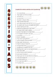 English Worksheet: Question-tags