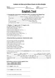 English Worksheet: english test