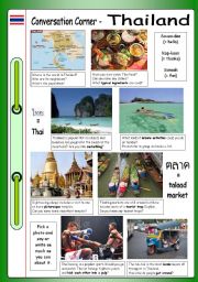 English Worksheet: Conversation Corner: Thailand