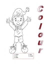 English Worksheet: He is wearing- he has got 