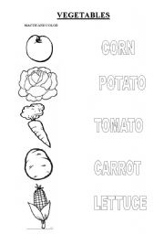 English worksheet: VEGETABLES