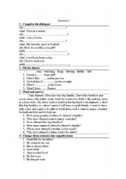 English Worksheet: TEST