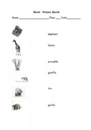 English worksheet: Goodnight Gorilla Worksheet