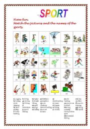 English Worksheet: SPORT 