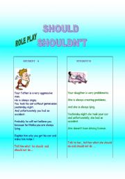English Worksheet: ROLE PLAY -