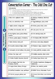 Conversation Corner: The Odd One Out