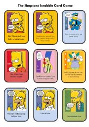 The Simpsons Scrabble card game - FULLY EDITABLE